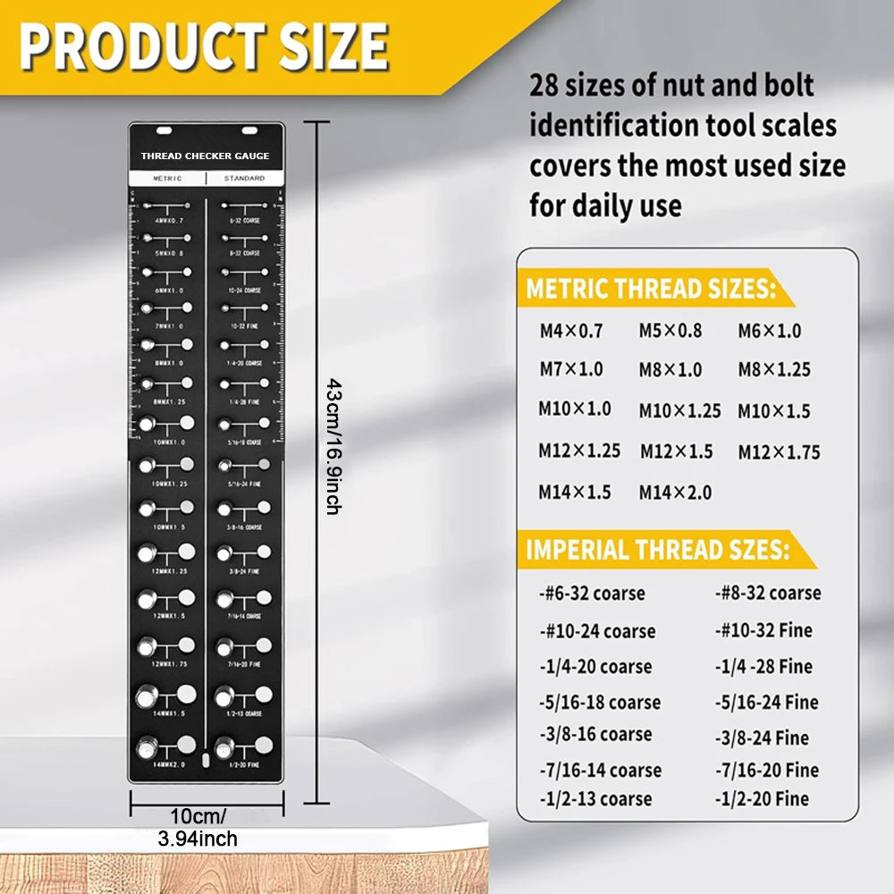Schlaue Schraubengrößen-Finder