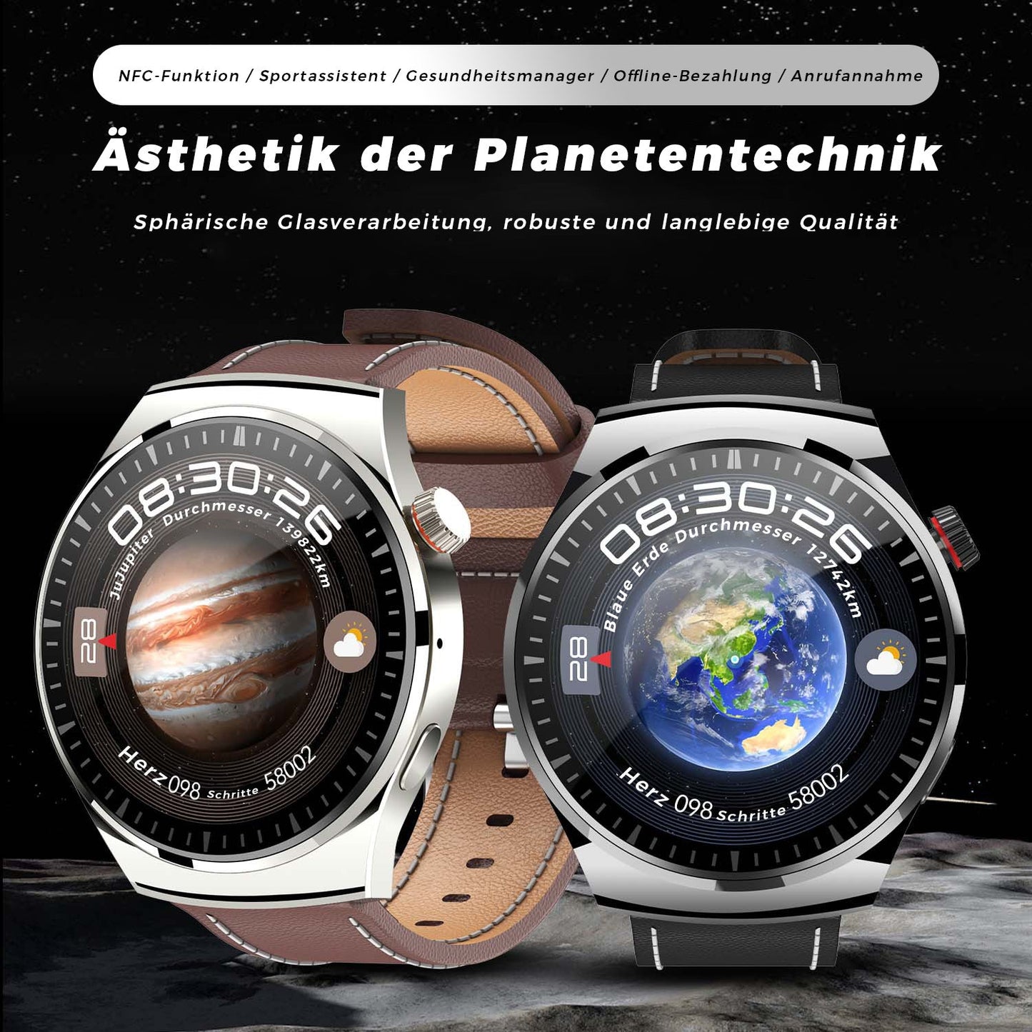 GT4MAX Intelligente Bluetooth-Uhr
