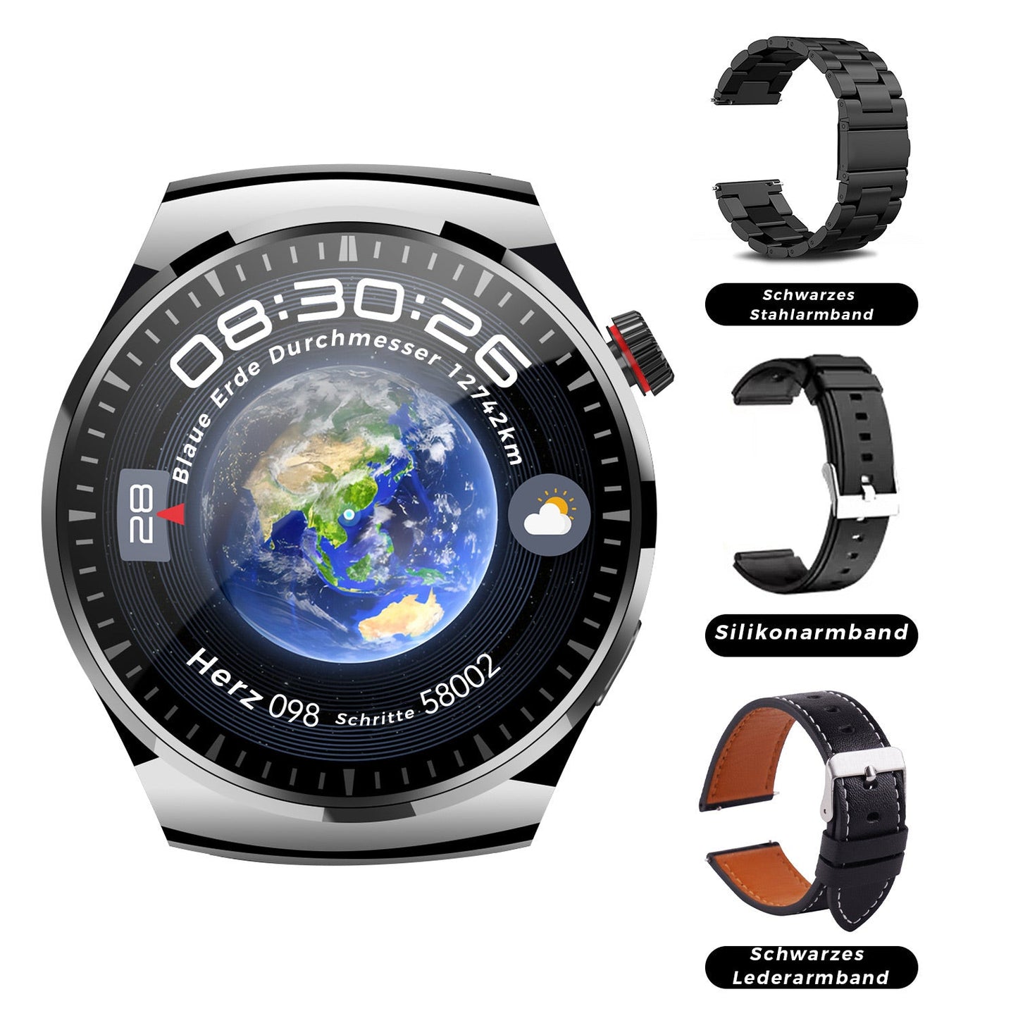 GT4MAX Intelligente Bluetooth-Uhr