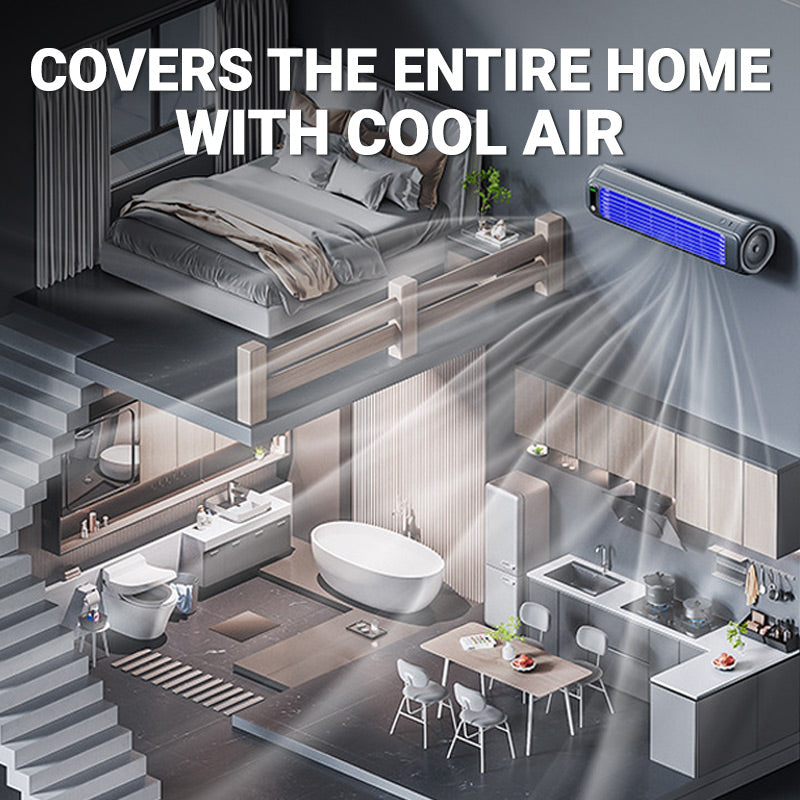 2-in-1 Tragbarer Turbo-Turmventilator