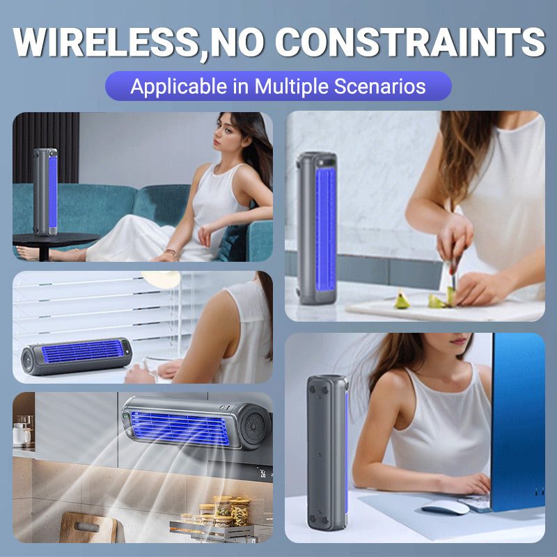 2-in-1 Tragbarer Turbo-Turmventilator