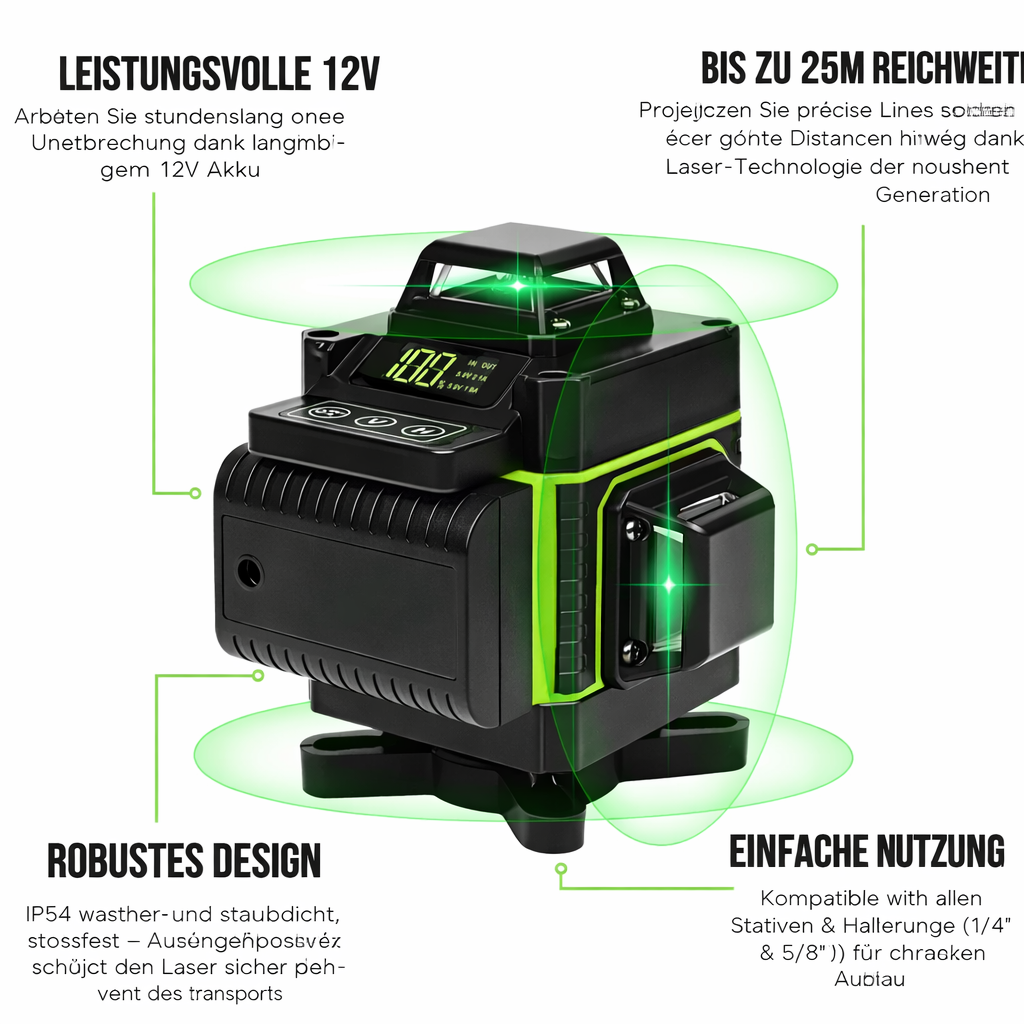 Rovux® 16L 4D 360° Linienlaser