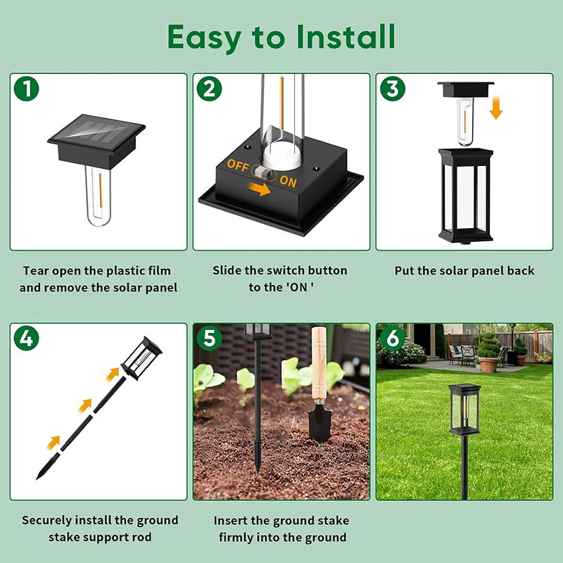 Rovux Solarlampen für Gartenwege