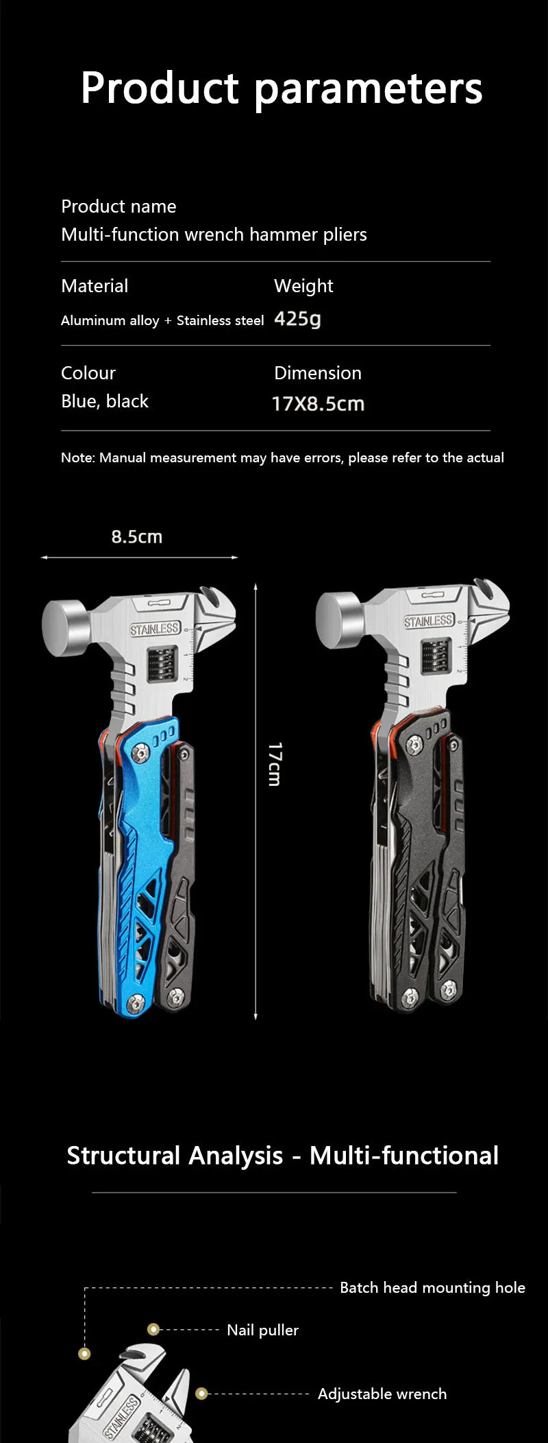 Alleskönner Multi-Tool Hammer