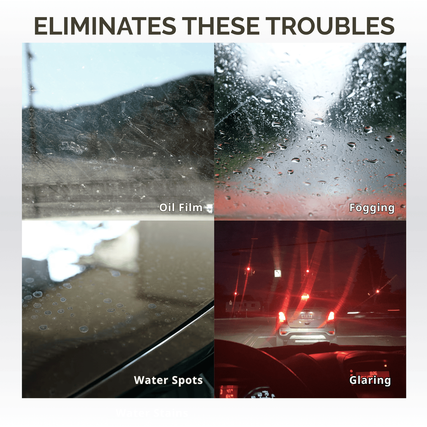 CrystalShield Pro 2.0 Hydrophobe Anti-Beschlag- & Ölfilm-Glasreinigungsbürste