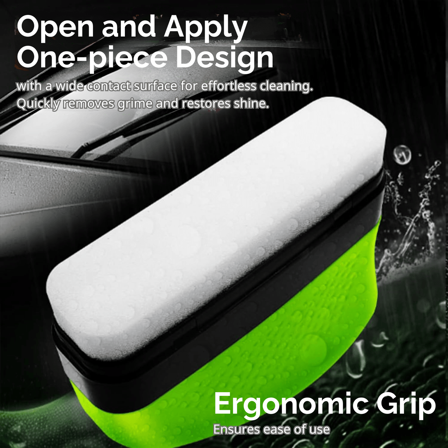 CrystalShield Pro 2.0 Hydrophobe Anti-Beschlag- & Ölfilm-Glasreinigungsbürste