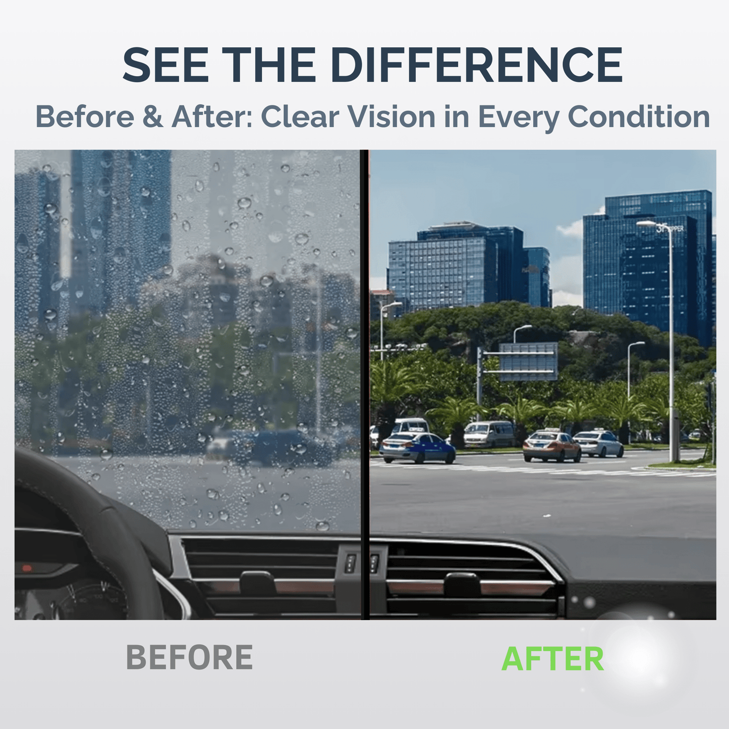 CrystalShield Pro 2.0 Hydrophobe Anti-Beschlag- & Ölfilm-Glasreinigungsbürste