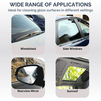 CrystalShield Pro 2.0 Hydrophobe Anti-Beschlag- & Ölfilm-Glasreinigungsbürste